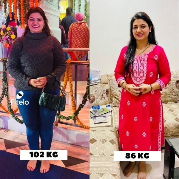 Neha transformation — lost 19 kg